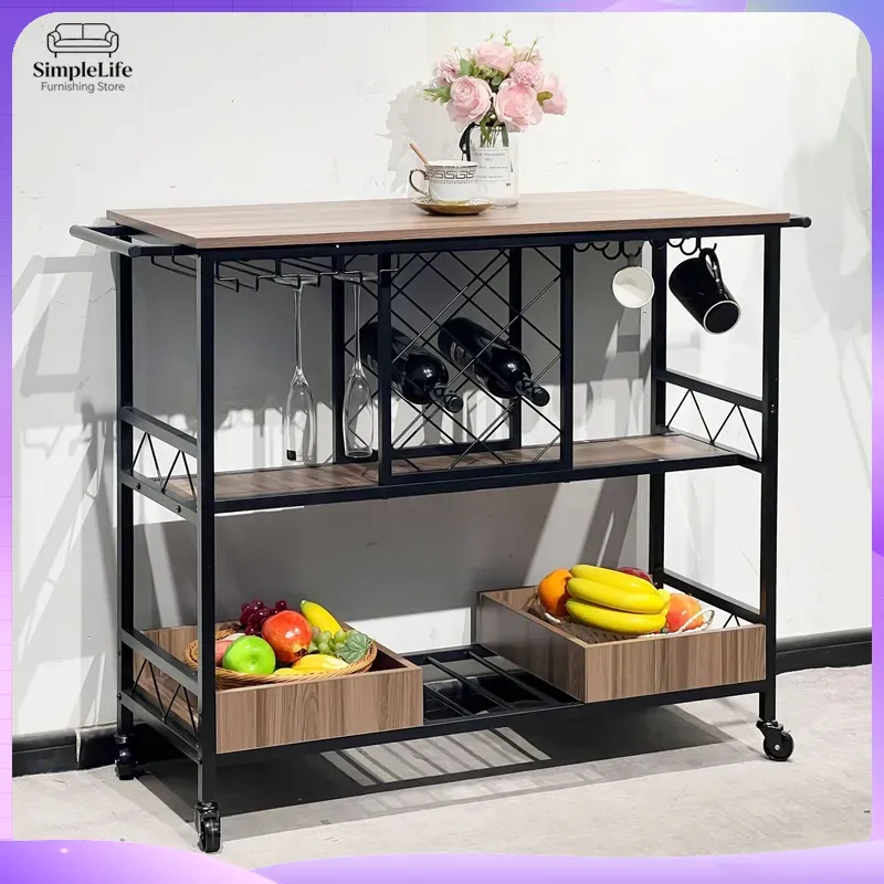 Kitchen Baking Cart - Chariot de cuisine multifonctionnel avec étagères