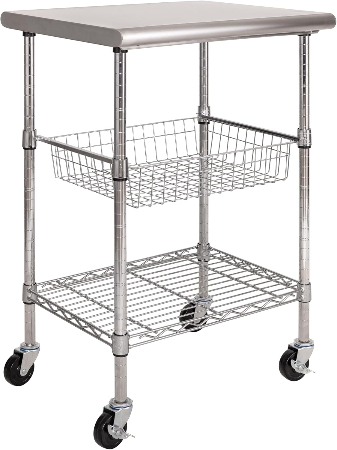 Kitchen Baking Cart - Table de préparation commerciale en acier
