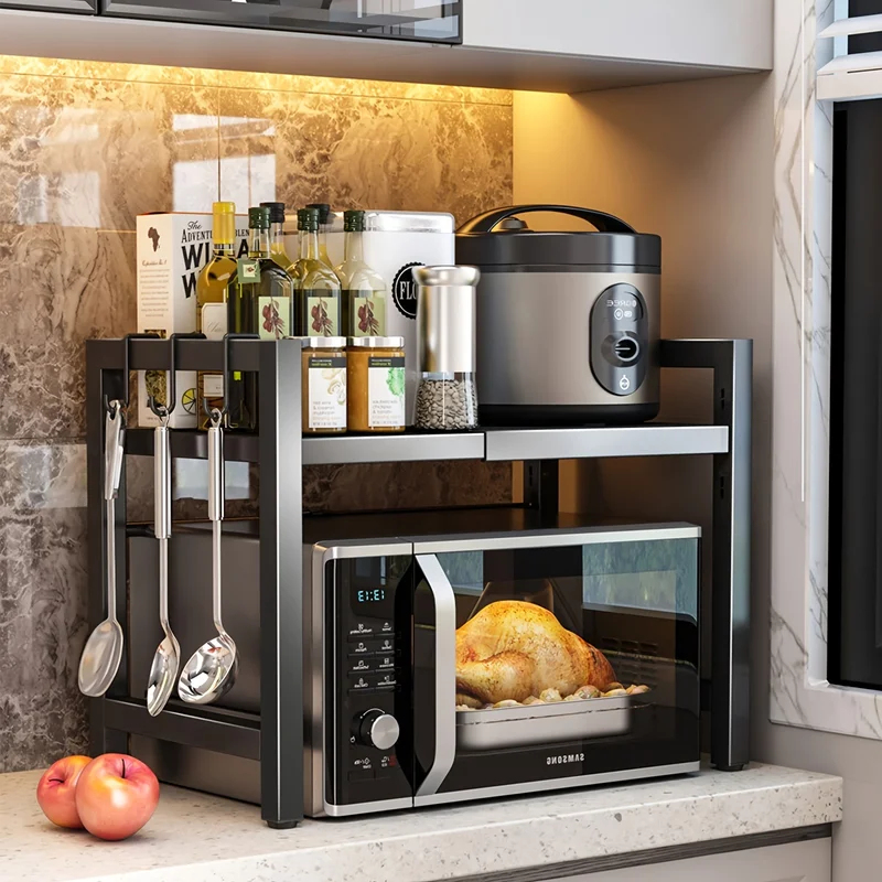 Kitchen Baking Rack - Étagère extensible pour micro-ondes, support pour