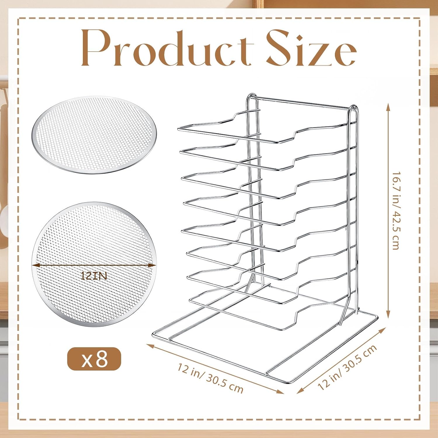 Étagère à pizza à 8 niveaux av - Baking Kitchen Set avis et prix
